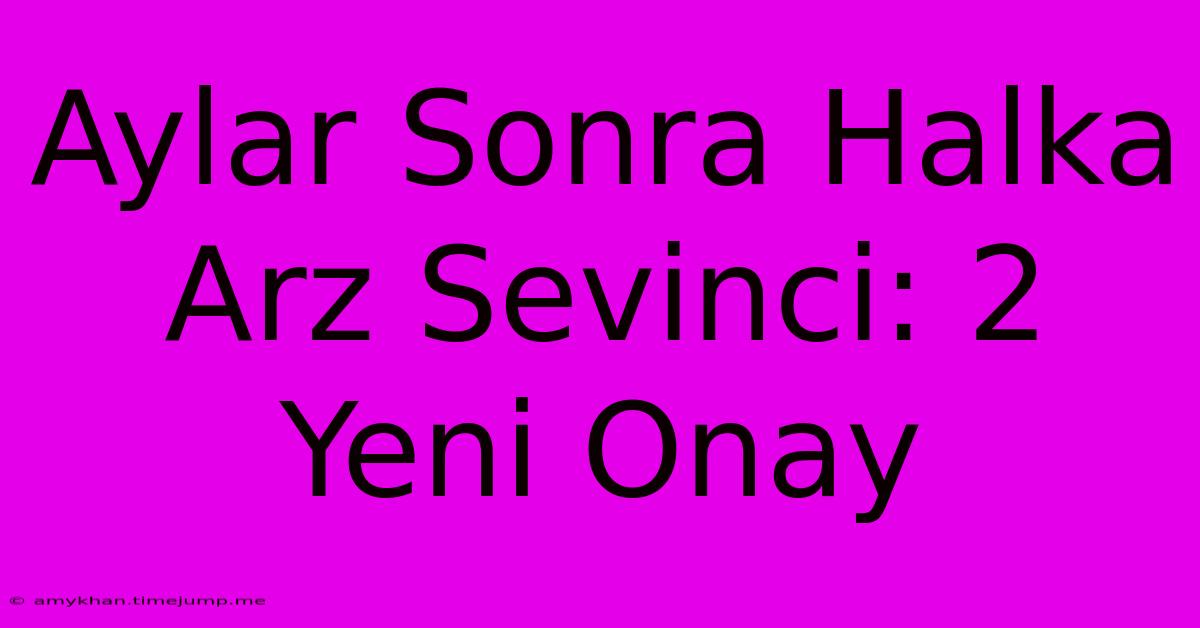 Aylar Sonra Halka Arz Sevinci: 2 Yeni Onay