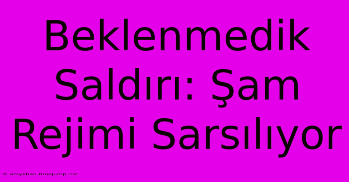 Beklenmedik Saldırı: Şam Rejimi Sarsılıyor Beklenmedik Saldırı: Şam Rejimi Sarsılıyor