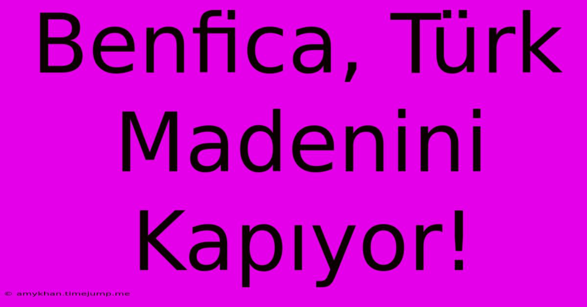 Benfica, Türk Madenini Kapıyor!