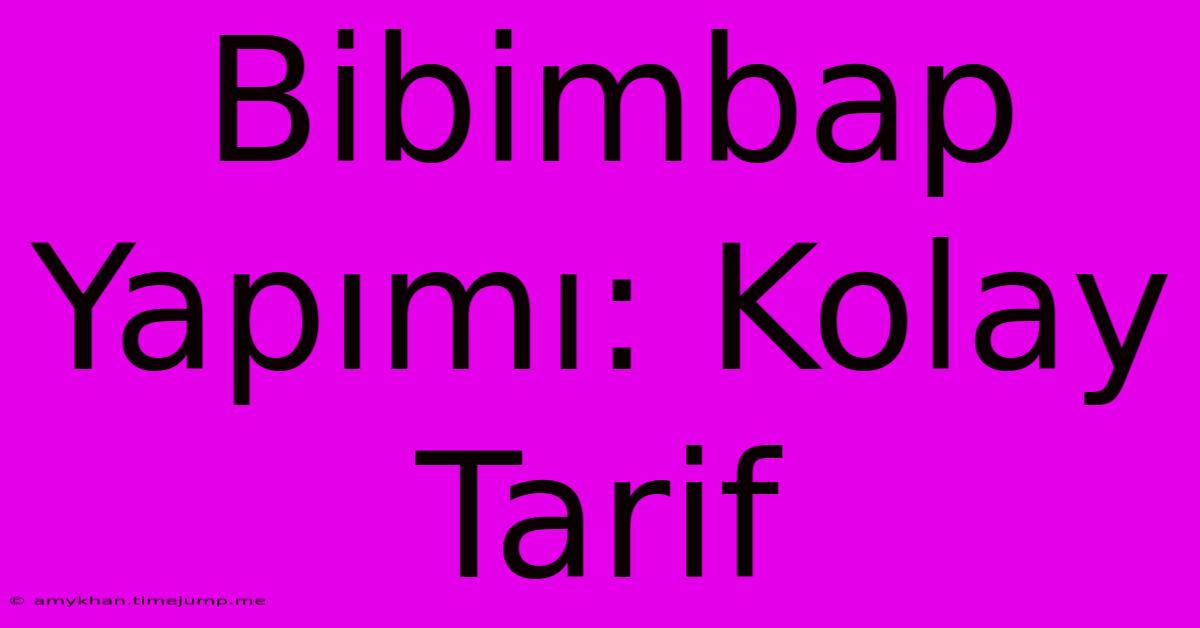 Bibimbap Yapımı: Kolay Tarif Bibimbap Yapımı: Kolay Tarif