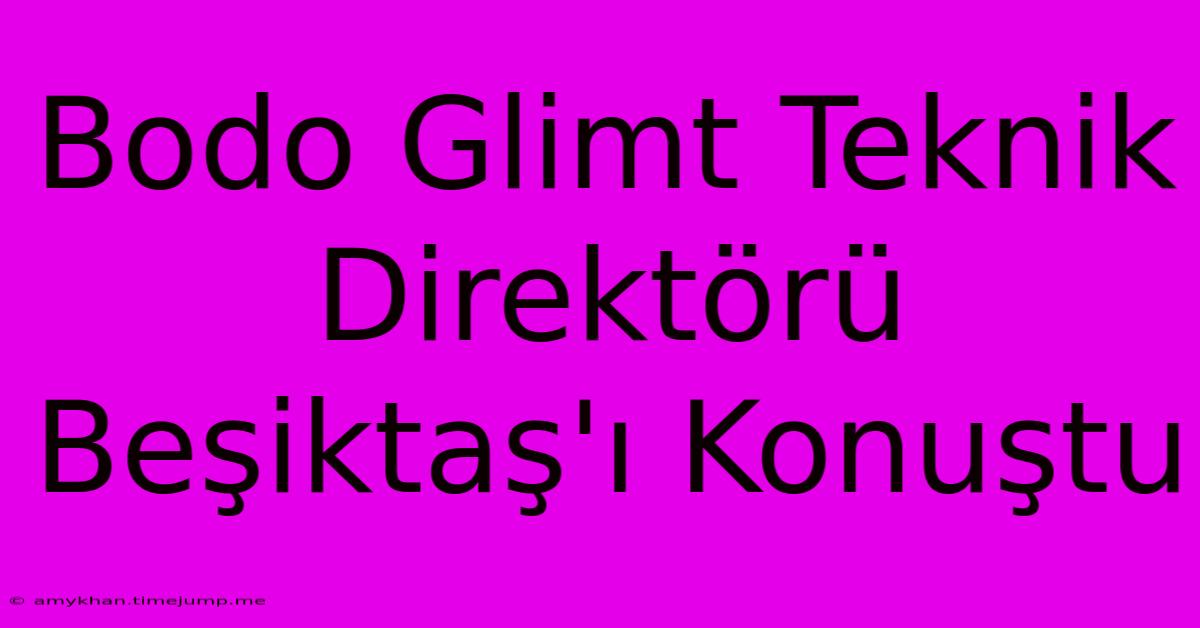 Bodo Glimt Teknik Direktörü Beşiktaş'ı Konuştu