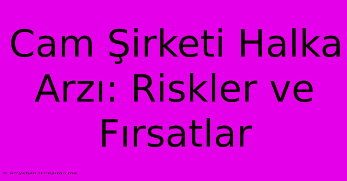 Cam Şirketi Halka Arzı: Riskler Ve Fırsatlar