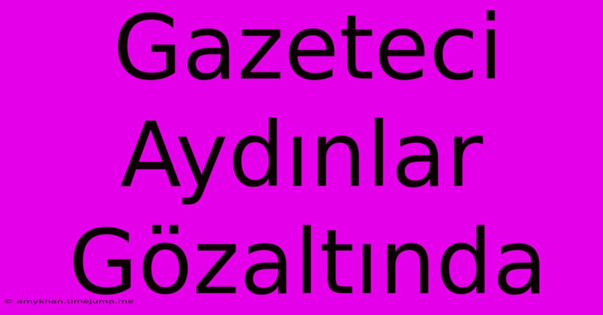 Gazeteci Aydınlar Gözaltında