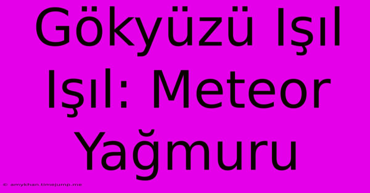 Gökyüzü Işıl Işıl: Meteor Yağmuru