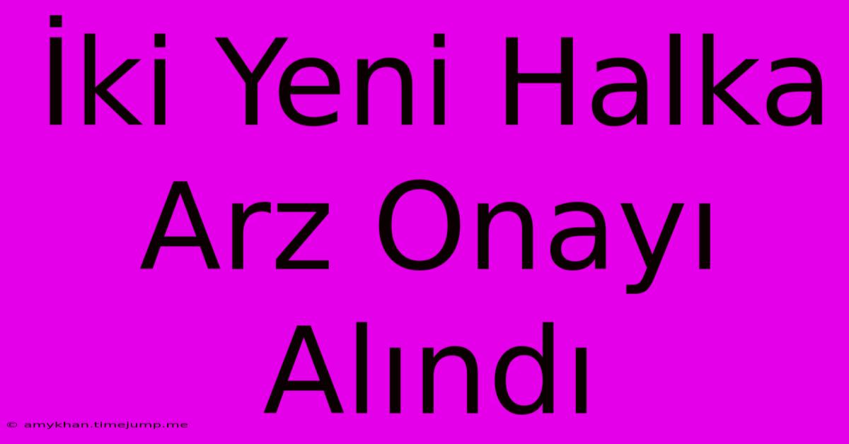 İki Yeni Halka Arz Onayı Alındı