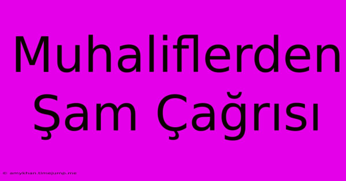 Muhaliflerden Şam Çağrısı Muhaliflerden Şam Çağrısı