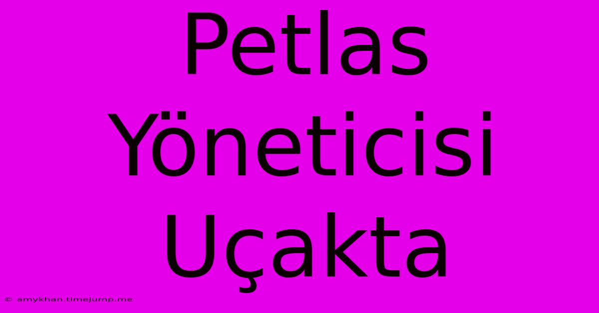 Petlas Yöneticisi Uçakta