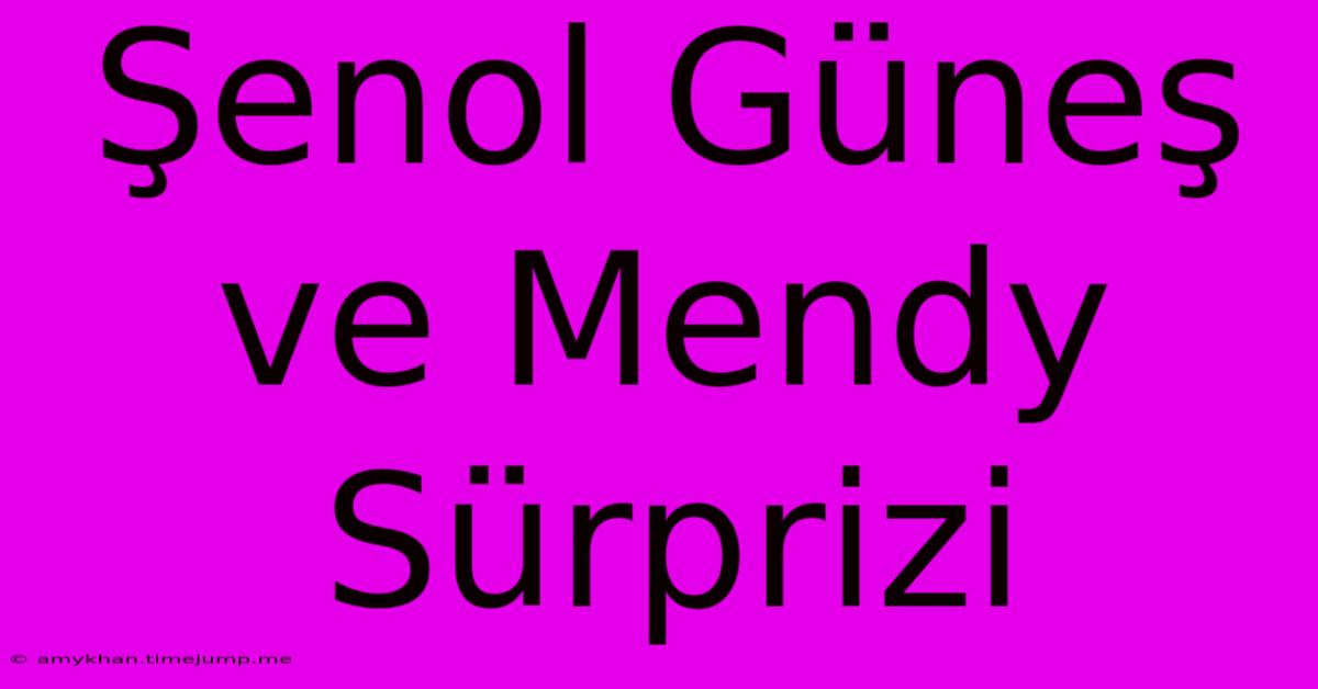 Şenol Güneş Ve Mendy Sürprizi