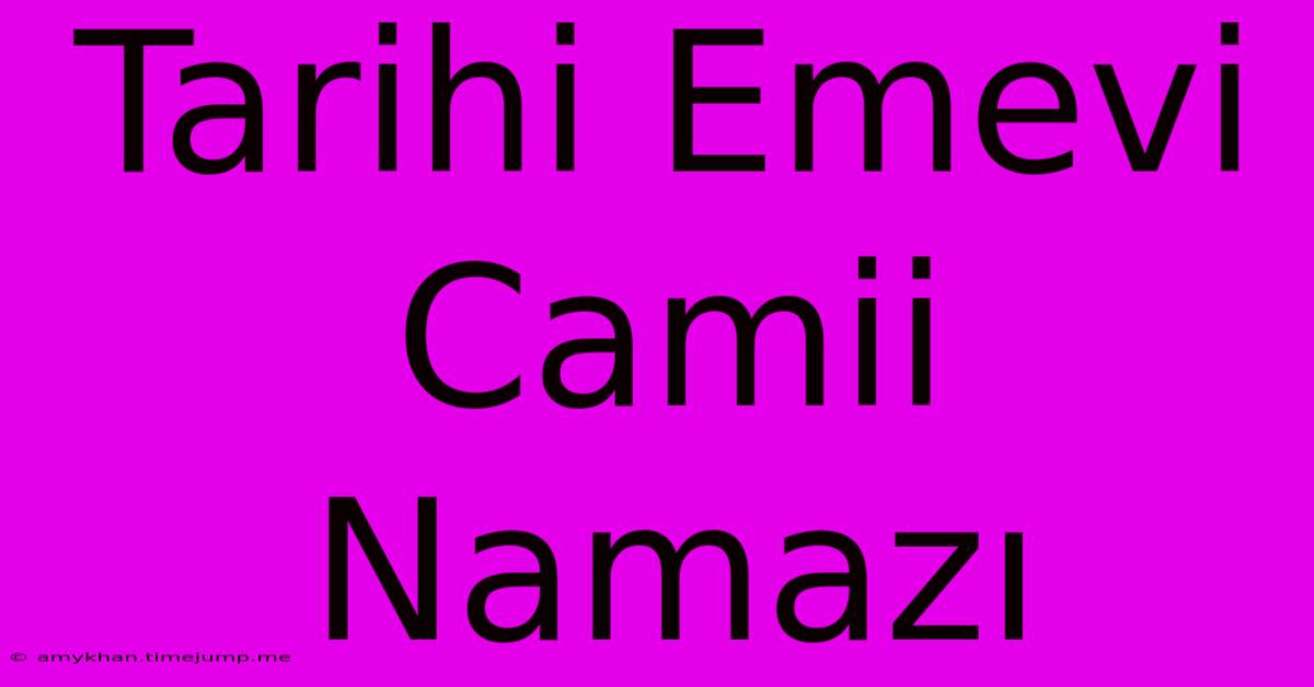 Tarihi Emevi Camii Namazı