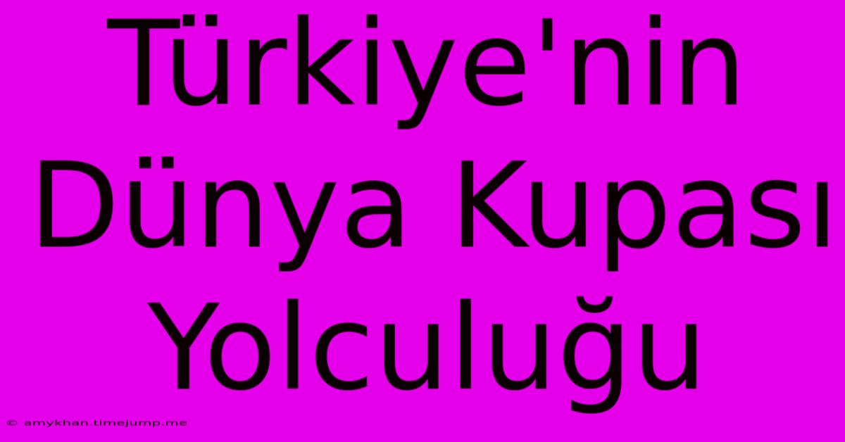 Türkiye'nin Dünya Kupası Yolculuğu